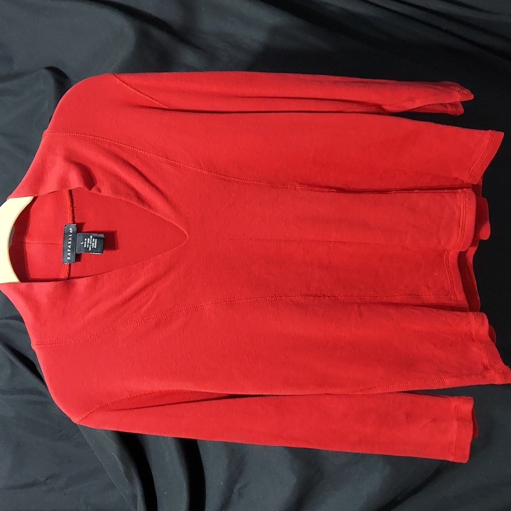 Rafaella 3/4 sleeve v neck shirt size L (InvW130)